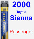 Passenger Wiper Blade for 2000 Toyota Sienna - Assurance