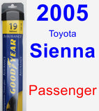 Passenger Wiper Blade for 2005 Toyota Sienna - Assurance