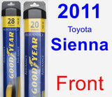 Front Wiper Blade Pack for 2011 Toyota Sienna - Assurance