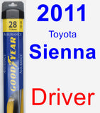 Driver Wiper Blade for 2011 Toyota Sienna - Assurance
