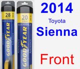 Front Wiper Blade Pack for 2014 Toyota Sienna - Assurance