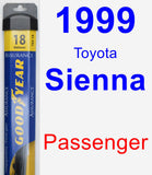 Passenger Wiper Blade for 1999 Toyota Sienna - Assurance