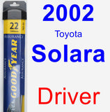 Driver Wiper Blade for 2002 Toyota Solara - Assurance