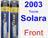 Front Wiper Blade Pack for 2003 Toyota Solara - Assurance