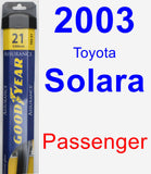 Passenger Wiper Blade for 2003 Toyota Solara - Assurance