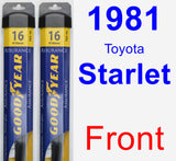 Front Wiper Blade Pack for 1981 Toyota Starlet - Assurance