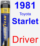 Driver Wiper Blade for 1981 Toyota Starlet - Assurance