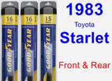 Front & Rear Wiper Blade Pack for 1983 Toyota Starlet - Assurance