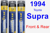 Front & Rear Wiper Blade Pack for 1994 Toyota Supra - Assurance