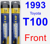 Front Wiper Blade Pack for 1993 Toyota T100 - Assurance