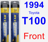 Front Wiper Blade Pack for 1994 Toyota T100 - Assurance