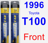Front Wiper Blade Pack for 1996 Toyota T100 - Assurance
