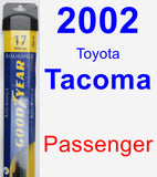 Passenger Wiper Blade for 2002 Toyota Tacoma - Assurance