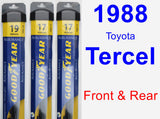 Front & Rear Wiper Blade Pack for 1988 Toyota Tercel - Assurance