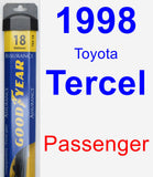 Passenger Wiper Blade for 1998 Toyota Tercel - Assurance