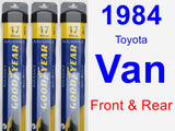 Front & Rear Wiper Blade Pack for 1984 Toyota Van - Assurance