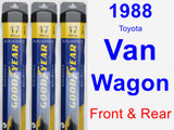 Front & Rear Wiper Blade Pack for 1988 Toyota Van Wagon - Assurance