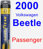 Passenger Wiper Blade for 2000 Volkswagen Beetle - Assurance