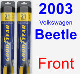 Front Wiper Blade Pack for 2003 Volkswagen Beetle - Assurance