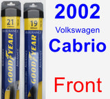 Front Wiper Blade Pack for 2002 Volkswagen Cabrio - Assurance