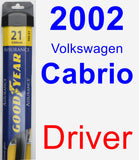 Driver Wiper Blade for 2002 Volkswagen Cabrio - Assurance