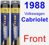Front Wiper Blade Pack for 1988 Volkswagen Cabriolet - Assurance