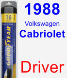 Driver Wiper Blade for 1988 Volkswagen Cabriolet - Assurance