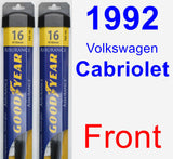 Front Wiper Blade Pack for 1992 Volkswagen Cabriolet - Assurance