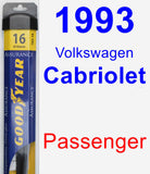 Passenger Wiper Blade for 1993 Volkswagen Cabriolet - Assurance