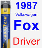 Driver Wiper Blade for 1987 Volkswagen Fox - Assurance