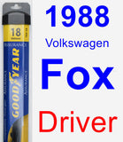 Driver Wiper Blade for 1988 Volkswagen Fox - Assurance