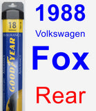 Rear Wiper Blade for 1988 Volkswagen Fox - Assurance