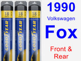 Front & Rear Wiper Blade Pack for 1990 Volkswagen Fox - Assurance