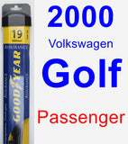 Passenger Wiper Blade for 2000 Volkswagen Golf - Assurance