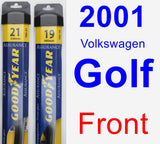 Front Wiper Blade Pack for 2001 Volkswagen Golf - Assurance