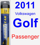 Passenger Wiper Blade for 2011 Volkswagen Golf - Assurance