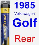 Rear Wiper Blade for 1985 Volkswagen Golf - Assurance