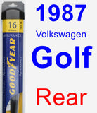 Rear Wiper Blade for 1987 Volkswagen Golf - Assurance