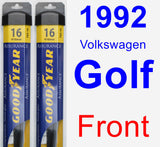 Front Wiper Blade Pack for 1992 Volkswagen Golf - Assurance