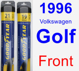 Front Wiper Blade Pack for 1996 Volkswagen Golf - Assurance