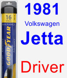 Driver Wiper Blade for 1981 Volkswagen Jetta - Assurance