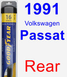 Rear Wiper Blade for 1991 Volkswagen Passat - Assurance