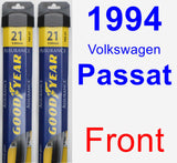 Front Wiper Blade Pack for 1994 Volkswagen Passat - Assurance