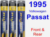 Front & Rear Wiper Blade Pack for 1995 Volkswagen Passat - Assurance