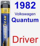 Driver Wiper Blade for 1982 Volkswagen Quantum - Assurance