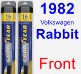 Front Wiper Blade Pack for 1982 Volkswagen Rabbit - Assurance