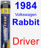 Driver Wiper Blade for 1984 Volkswagen Rabbit - Assurance