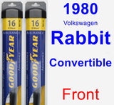 Front Wiper Blade Pack for 1980 Volkswagen Rabbit Convertible - Assurance