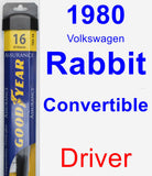 Driver Wiper Blade for 1980 Volkswagen Rabbit Convertible - Assurance