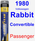 Passenger Wiper Blade for 1980 Volkswagen Rabbit Convertible - Assurance